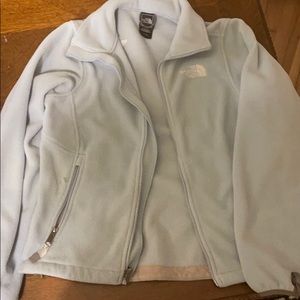 North face fleece jacket light blue